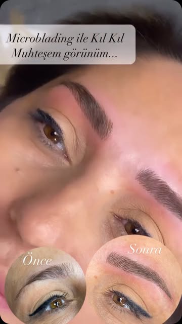 Microblading önce ve sonra